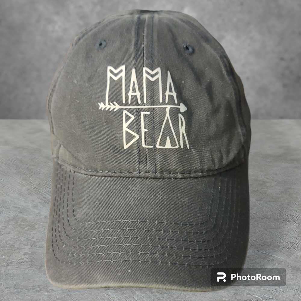 Womans Mama Bear Black Cap